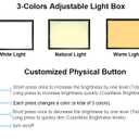 WELZK 7000+ Lux A1 Light Pad for Diamond Painting, 34.5x22.8inchs Extra Large 3-Colors Lightbox with UL Adapter. 10 Levels/Stepless Dimming for Tracing, Drawing, etc