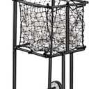 Vercraft Sports Baseball Cart with Wheels Large Softball Caddy Ball Holder Holds up 300 Baseballs or 150 Softballs, 15 x 23 x 45"