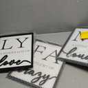 3D Wood Family Wall Decor, 36" x 16" Framed Family Sign Wall Art, 3D Pictures for Living Room (Ready to Hang, 12x16 inches, Set of 3, Framed)