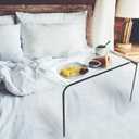 Acrylic Side Table - 14x12x24 Inch Multipurpose C Shaped End Table for Laptop, Working, Writing, or Coloring - Modern Acrylic Furniture by Lavish Home