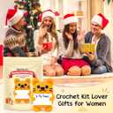 Crochet Kit for Beginners Kids Birthday Valentine's Day Teens Adults Custom Birthday DIY Gifts for Women Daughter Granddaughter Friend Cat Crochet Kits with Step-by-Step Video Tutorials(40%+ Yarn)