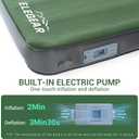Elegear CumbreX Air & Foam Self Inflating Sleeping Pad, Built-in Electric Pump 4" Ultra-Thick Memory Foam Camping Mattress with Pillow Double Camping Pad 4-Season R-value 9.5 Camp Mat for Travel Full