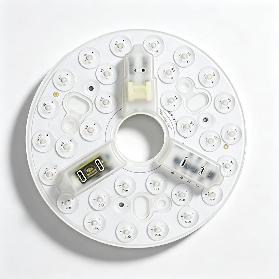 5.3 Inch LED Ceiling Fan Light Replacement, 15W 1500LM Triac Dimmable LED Module, 3000K/4200K/6500K 3 Color, ETL Listed Round Retrofit Light Board for Ceiling Lamp Bedroom Kitchen Living Room