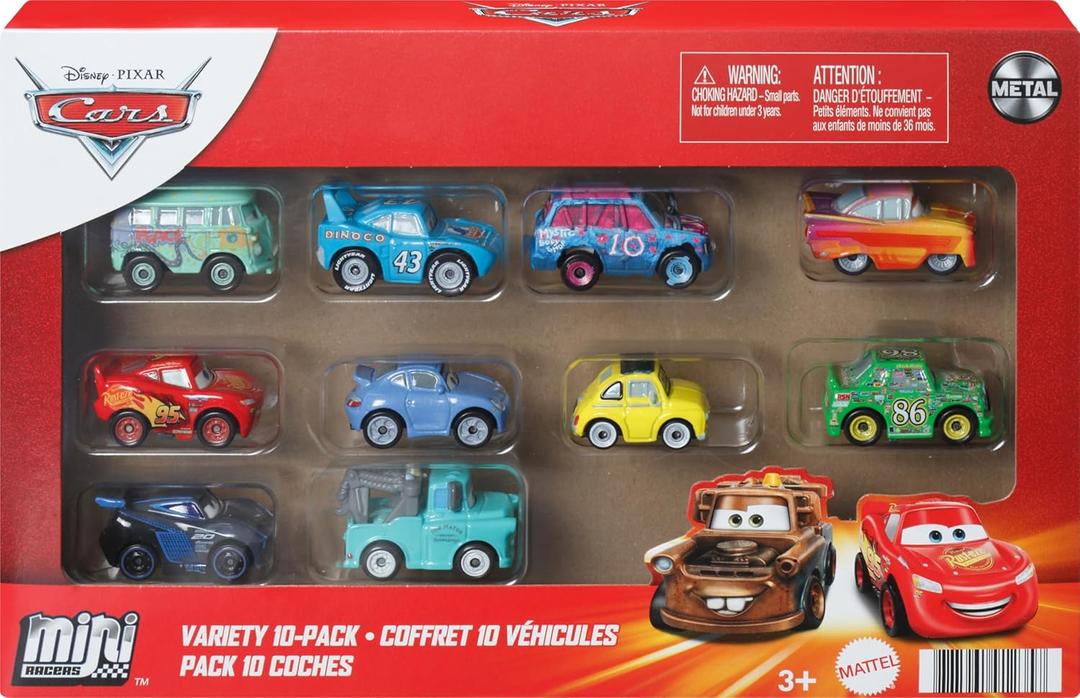 Mattel Disney and Pixar Cars Mini Racers 10 Pack of Collectible Toy Vehicles for Kids & Collectors Ages 3 Years Old & Up 