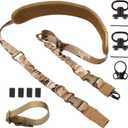 Upgraded Two Point Sling with Soft Shoulder Pad, Adjustable Length Rifle Sling with 2 Pack M-Rail, Gun Sling with D-Ring Loop