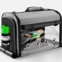 SUERTREE Bird Carrier Bag Bird Travel Cage with Stand, Lightweight Backpack for Parrot, Portable Bird Travel Bag, Pet Transparent Breathable Travel Cage (XLarge)