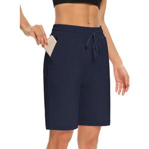 DIBAOLONG Womens Yoga Shorts Loose Comfy Drawstring Lounge Bermuda Shorts with 3 Pockets, Size: 4X-Large