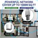 2026 WiFi Extender Signal Booster - up to 10000 sq.ft Coverage, Wireless Booster - Long Range Internet Repeater, WiFi Booster and Signal Amplifier w/Ethernet Port, 1-Tap Setup