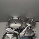 All-Clad D3 3-Ply Stainless Steel Cookware Set  7-Piece Pots and Pans Set, Induction, Oven Broiler Safe 600F - Includes Frying Pans, Saucepans, Saut Pan, Stockpot, Professional Cookware  Silver