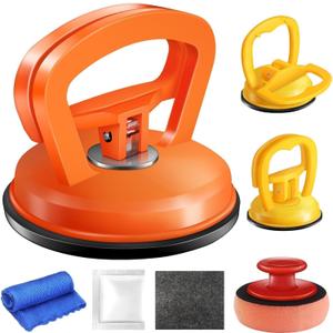 Dent Puller,Car Dent Puller 3 Pack Dent Remover Tool Dent Removal Kit for Car Suction Cup Dent Puller and Dent Repair Kit for Car Body,Screen,Tiles Lifting,Objects Moving (Yellow+Orange+Black)
