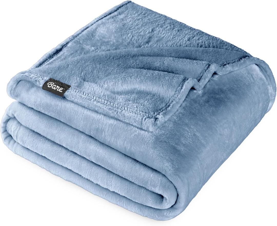 Bedelite 2 Packs Fleece Blanket - Full/Queen - Ultra-Soft Lightweight for Bed, Sofa, and Couch - Luxury Microplush - Cozy Warm Blanket (Full/Queen, Coronet Blue)