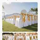 VEVOR Chair Covers, Polyester Spandex Chair Cover, Stretch Slipcovers for Wedding Party Dining Banquet Flat-Front Chair Covers (White-d, 30PCS)