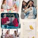 2Pcs Velvet Hair Bows Set  Red & Black Elegant Bow Clip & Long Ribbon Hair Clip, Personalized Hair Accessories for Women, Girls & Kids, Gift for Weddings, Birthdays, Christmas-J