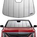Pigenius Windshield Sunshade for Cadillac Lyriq 2023-2026 (EV / 33" Screen), Premium Grey Leather Finish