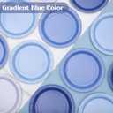120 Pcs Dusty Blue Paper Plates,Boy Baby Shower Plate Set 9 inch Gradient Blue Birthday Cake Plates Dessert Plate for Birthday, Baby Shower, Tea Party