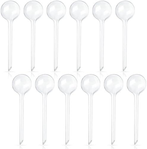 Pynqdfu 11Pcs Large Plastic Self-Watering Bulbs,Clear Automatic Watering Globes,Clear Automatic Watering Bulbs for Plants,Graden,Flowers