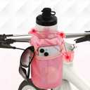 Bike Cup Holder, Water Bottle Holder Handlebar for Bike with Mesh Pockets, Universal Fabric Bicycle Water Bottle Drink Cup Cage for Cruiser Bikes, Scooter, Mountain MTB, Stroller, Wheelchair, Boat