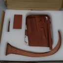 Upgraded Yarn Holder for Crocheting,Wooden Crochet Yarn Holder Magnetic Rotation Yarn Spinner with Crochet Accessories Storage and Phone Stand,Yarn Ball Holder Crochet Gift for Knitting Lovers (Walnut)