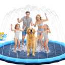107inch Extra Large Non-Slip Splash Pad Sprinkler for Kid and Dog, Kiddie Dog Pool, Toddler Outdoor Toys for Ages 3-12 Boys Girls, Summer Outdoor Water Kids Toys, Parent Games, Backyard, Lawn