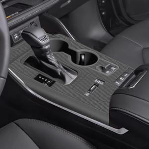 Temmis Center Console Silicone Organizer with Cup Holder for Toyota Highlander 2020-2022 (Hybrid Version), Full-Wrap Center Consel Electrostatic adsorption Cover for Highlander-Black