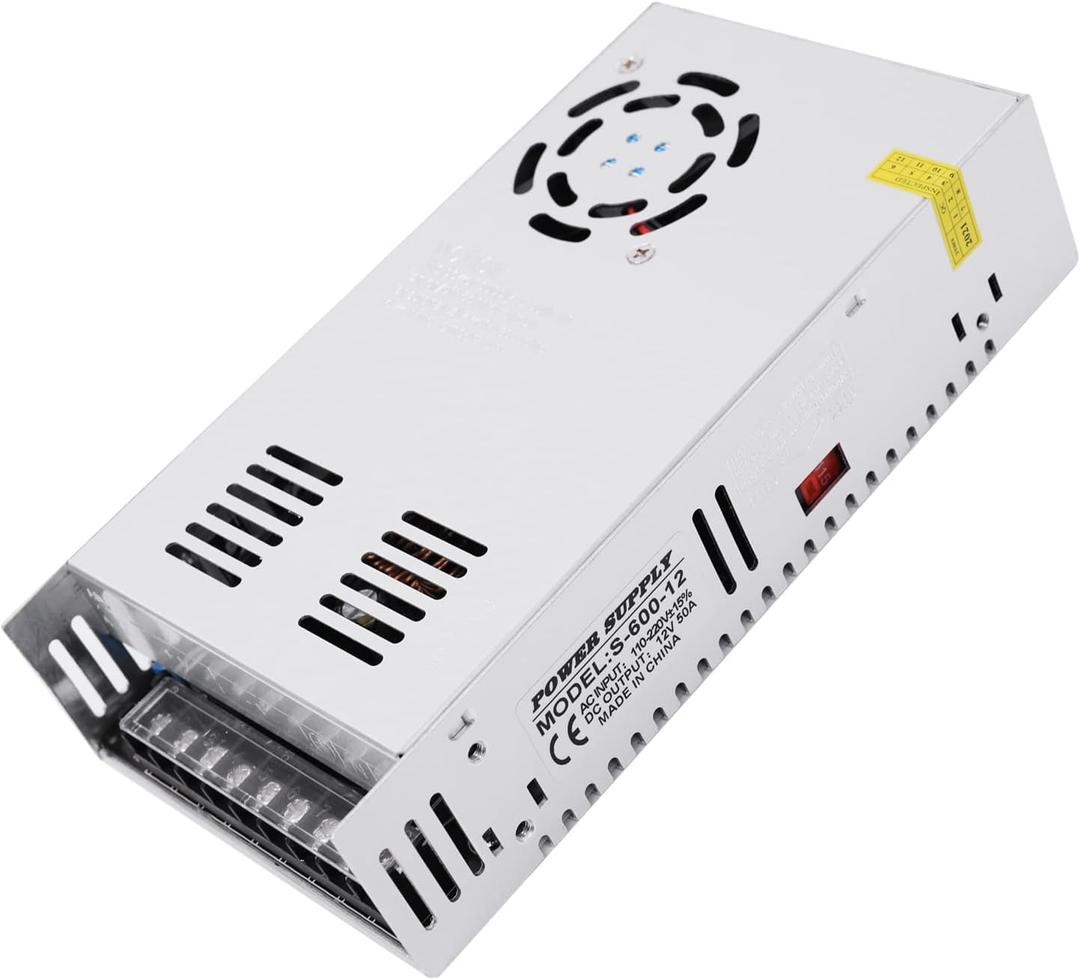 50A 600W 12V DC Power Supply, Universal Regulated Switching AC 110V/220V to DC Converter (SMPS) Transformer Driver Adapter for LED Strip Lights, CCTV Camera System, 3D Printer, Radio, Computer Project