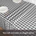 Gingham Buffalo Check 52"x70" Tablecloth 100% Cotton Washable Rustic Rectangle Table Cover Decorative for Gifts, Dining, BBQ, Buffet Parties & Camping - Grey
