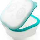 2 x Magnetic Silicone Food Storage Containers, Collapsible Bowls for CampingCollapsible Food ContainersBPA Free,Microwave & Dishwasher Safe,Panda Design for Kitchen,Snacks,Space Saving Design