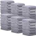Newwiee 24 Pcs Coral Velvet Microfiber Bath Towels Sets 28 x 55 Inch Large Absorbent Multipurpose Quick Drying Soft Body Towels for Shower Bathroom Beach Fitness Yoga Sports Spa(Grey)