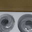 2pcs Oval Shaped Glass Lamp Shades Replacement Globe or Cover with Faux Marble Texture Finish 1-5/8-inch 4.7" of Diameter 5.6" of Height for Pendant Light G0084