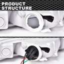 CNNELL Turn Signal Light Fit Mazda MX-5 Miata 1990-1997 | Front Bumper Halogen Signal Lights White