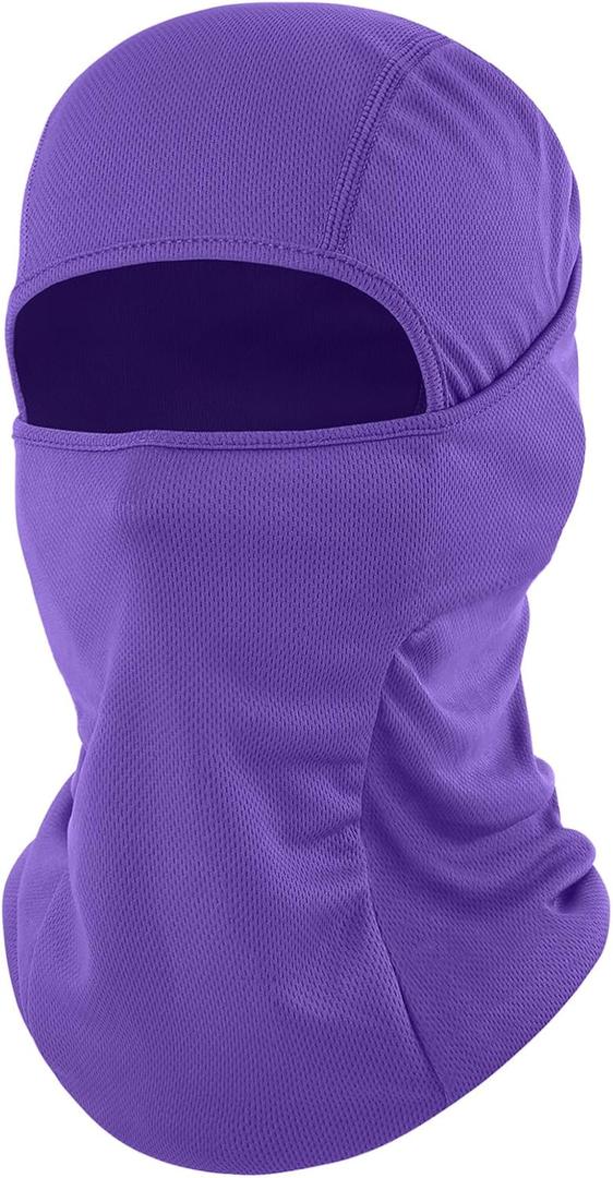 Ski Mask Balaclava Shiesty, Motorcycle Winter Windproof Warmth UV Protector for Men/Women (Purple)