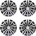 Hubcap Wheel Cover Replacement R14 Hub Caps Universal Wheel Rim Cover ABS Material Exterior Accessories Snap On Car Truck SUV -Set of 4 (14-Inch, Silver-Black)