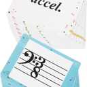 GALPADA 80pcs Music Note Flashcards for Double Sided Learning Cards for Piano Violin More Durable Teaching Supplies to Enhance Music Education Note Identification