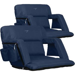 Vandra™ Arc - Scandinavian Stadium Seat with Back Support & BenchLock™ - Wide Padded Bleacher Chair with Cushion & Arc Recline™ Arm Rest for Bleachers