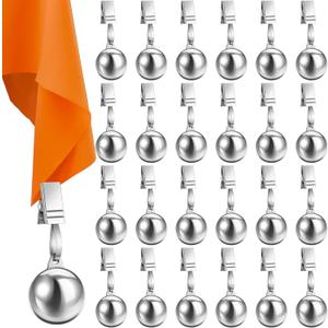 24 Pcs Tablecloth Weights Stainless Steel Tablecloth Clips Added Weights for Table Cover Family Home Dinner Lunch Outdoor Picnic Garden Patio Camping