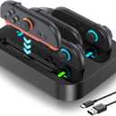 Gagaking 4 in 1 Controller Charging Dock for Nintendo Switch 2 Joy Con, 2.5H Fast Charging Joy Con Charger Station with LED Indicator,Organized Storage Stand for Switch 2 Accessories (Black)