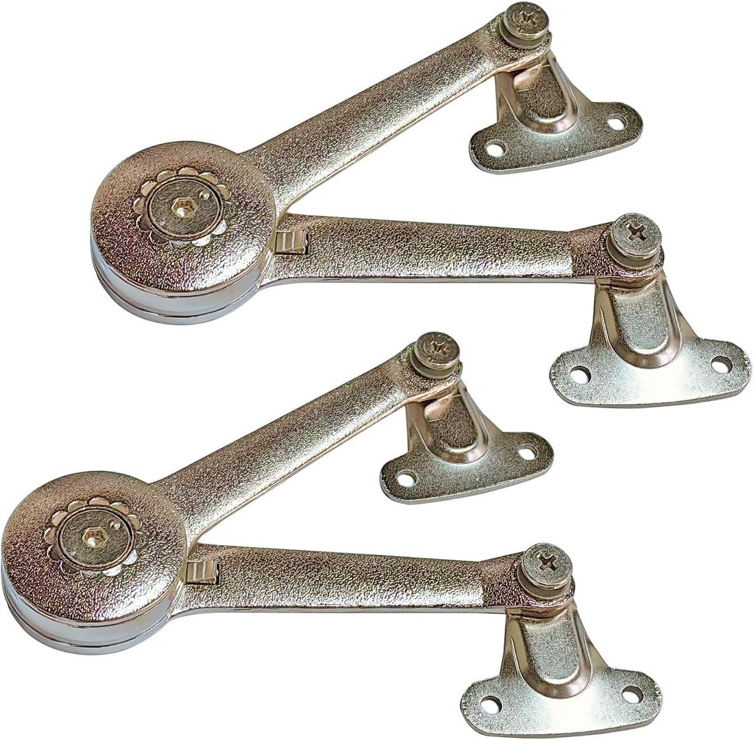 Qrity 2 PCS Adjustable Lift Up Stay Support Hinge - Bidirectional Operation - Support Up to 20KG - Opening Angle 75/90/110