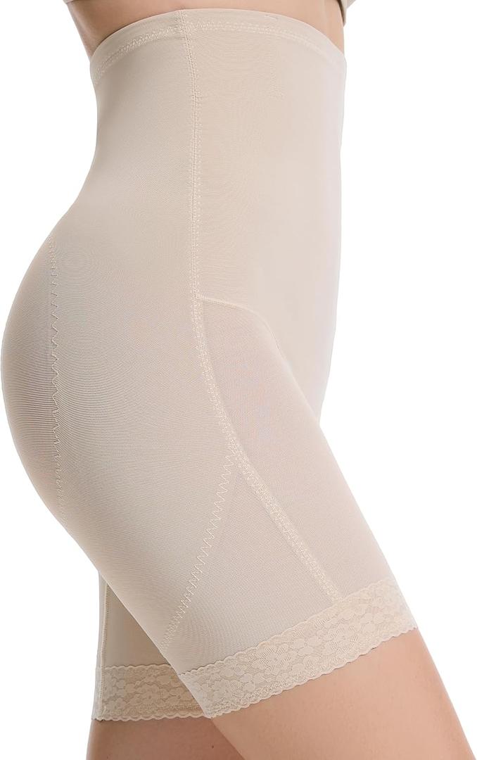 Shapewear for Women High-Waisted Tummy Control Shorts Shapewear, Butt Lifter, No Roll Body Shaper Panty (L)