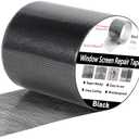 Wohohoho Window Screen Repair Tape, 4 in X 40 FT (480IN) Black Screen Patch Repair Kit, 3-Layer Strong Adhesive Invisible Screen Tape Mesh Repair for Windows, Doors Garage Mosquito Net Magnetic Screen
