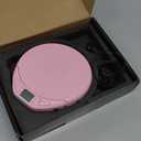 Gueray Portable CD Player with Earphones,CD Discman for Car Home with Anti-Skip Shockproof Protection,Personal CD Music Player with LCD Display Support PROG Memory Function (Pink)
