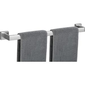 Towel Bar for Bathroom 24 Inch Brushed Nickel Towel Holder 12/16/20/24/28/32/36 Inch Stainless Steel SUS304 Rustproof Towel Rack Modern Square Towel Rod for Bathroom Wall (1, Brushed Nickel, 24 Inch)