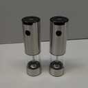 Salt and Pepper Grinder Set- Automatic Battery Pepper Mill Shakers Gifts for Men Dad, Adjustable Coarseness Upgraded Larger Capacity with Led Kitchen Essentials for New Home Housewarming (Stainless Steel)