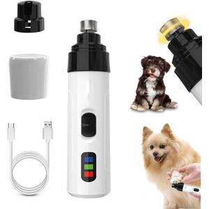Heusom Silent Groom Pro Nail Grinder, 2025 New Heusom Dog Nail Trimmer, Rechargeable USB Charging Pet Nail Grinders for Dog, Electric Dog Nail Clippers, Pet Paws Grooming Smoothing Tool (1 Set)