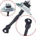 Black with Silver Front Left and Right Side Door Stay Check Strap Stopper Replacement for 2006-2011 Camry 68610-06080