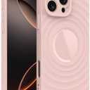 GUNPRIO Case for iPhone 14 Pro, Thin Slim Stylish Ripple Pattern Design, iPhone 14 Pro Protective Cover 6.1 inch, Pink