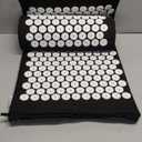XiaoMaGe Acupressure Mat and Pillow Set with Bag - Large Size 28.7 X 16.5 inch Acupuncture Mat for Neck & Back Pain, Muscle Relaxation Stress Relief, Sciatica Pain Relief Pillow (Black)