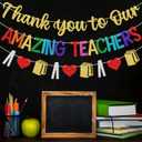 Teacher Appreciations Week Banner, Thank You to Our Amazing Teachers Banner, Teacher Appreciations Week Party Decorations, Thank You Teachers Decor for Classroom, NO-DIY