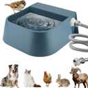 Automatic Dog Water Dispenser Outdoor 68OZ Auto Fill Dog Water Bowl for 3/4’’ GHT Male Faucet Easy Clean Pet Waterer with 5ft Water Hose