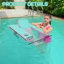 Yonghome Premium Anti-Cut Pool Float Chair with Cup Holder 55"x47"x6" Reinforced PVC Lounger, Solid Seat Design & Safety Rounded Edges for Adults, Includes Carry Bag (Mint, MintCore-Basic)