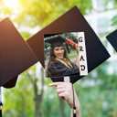 LUOZZY 4 Pcs Sublimation Graduation Fans Blank 2025 Graduation Picture Photo Frame Handheld Fan Shaped Grad 2025 Sublimation Picture Frame